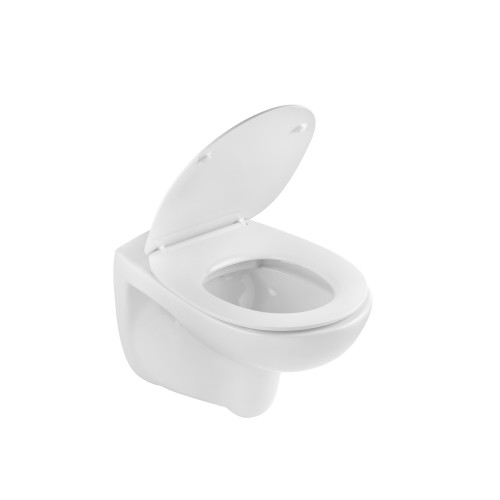 Унітаз підвісний Kroner KRP - A534UF Rimless 410х355х555 мм, сидіння Slim Duroplast / Soft-close / Quick relase