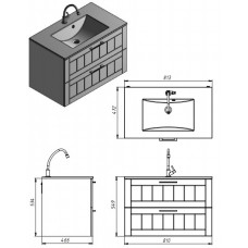 Тумба Juventa Oscar Osc-80 графіт Oscar Osc-80 Graphite