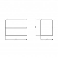 Тумба підвісна Qtap Albatross 810х725х460 White QT0174TP800DW