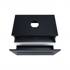 Тумба підвісна Qtap Virgo 800х476х469 Black/White зі стільницею QT1879TPА802BW