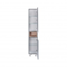 Пенал підлоговий Qtap Robin 350х1950х316 Graphite/Whitish oak QT1376PN1652RGWO