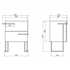 Тумба підлогова Qtap Taurus 600х800х437 Whitish oak QT2473TNT603WO