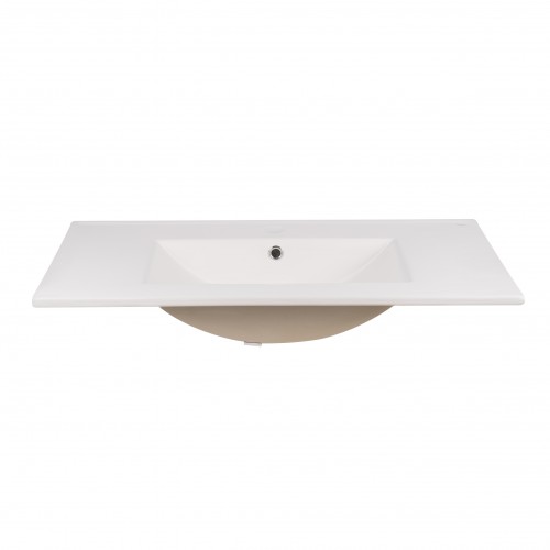 Комплект Qtap Taurus 800х580х437 White/Whitish oak тумба підвісна + раковина урізна QT2472TPT803WWO