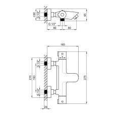 Змішувач для ванни Qtap Inspai-Therm Chrome термостатичний QTINSCRMT300800