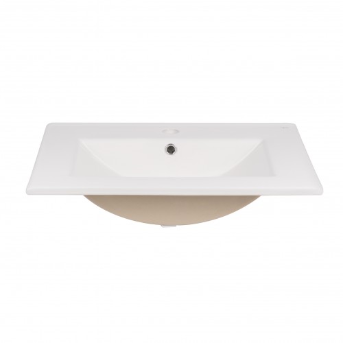 Комплект Qtap Taurus 600х580х437 Whitish oak тумба підвісна + раковина урізна QT2472TPT603WO