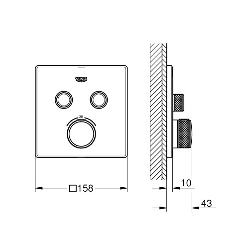 Душовий комплект Grohe Grohtherm 310 Mono Cube (UA26405SC1)  