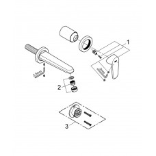 Змішувач для раковини на Grohe Eurodisc 2 отвори M Size 19573002 