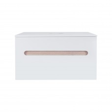 Тумба підвісна Qtap Virgo 800х476х469 White/Whitish oak зі стільницею QT1879TPА801WWO