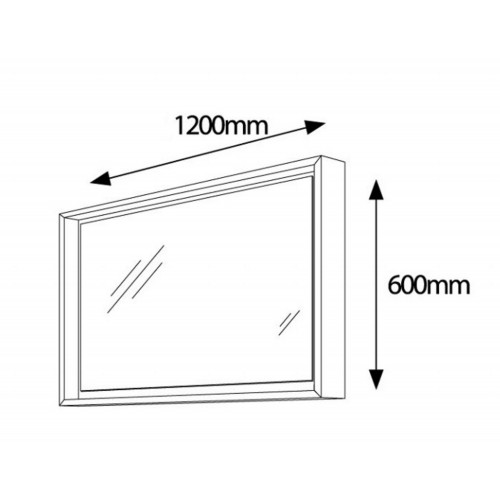 Дзеркало Botticelli Torino TrM-120 біле Torino TrM-120 White