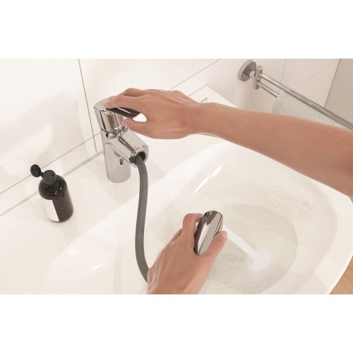Одноважільний змішувач Grohe QuickFix Start з висувним виливом для раковини M-Size (24205003)