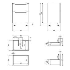 Тумба підлогова Qtap Scorpio 605х825х460 White QT1473TNВ601W