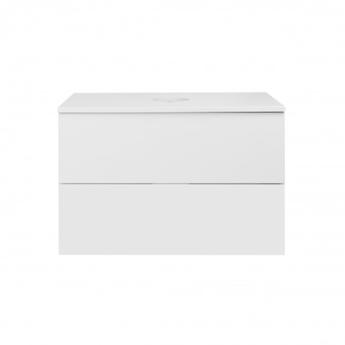 Тумба підвісна Qtap Tern 700х476х469 White зі стільницею QT1779TPL701W