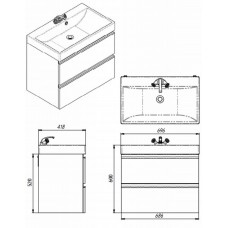 Тумба Juventa Savona Sv-70 біла Savona Sv-70 White