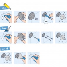 Набір аксесуарів для ванної кімнати Grohe QuickFix Start 3 в 1 41204000