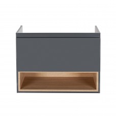 Тумба підвісна Qtap Robin 800х580х437 Graphite/Whitish oak QT1374TPВ8002GWO