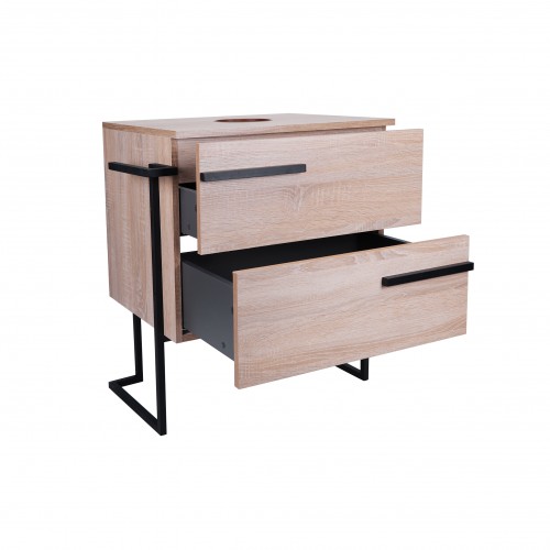Тумба підлогова Qtap Taurus 600х616х437 Whitish oak зі стільницею QT2480TNT603WO