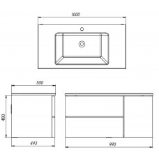 Тумба Botticelli Rimini Rm-100 дуб графіт Rimini Rm-100 Graphite Oak