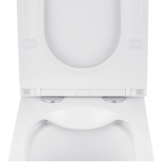 Унітаз підвісний Kroner Eifel WHI493436 RIMLESS безобідковий з сидінням Slim Duroplast / Soft-close / Quick relase KE493436WHIR