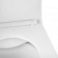 Унітаз підвісний Kroner Eifel WHI493436 RIMLESS безобідковий з сидінням Slim Duroplast / Soft-close / Quick relase KE493436WHIR