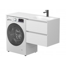 Тумба підвісна LUMO Біла матова для умивальника JESSEL 1200 R