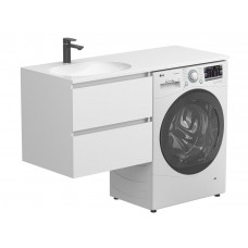Тумба підвісна LUMO Біла матова для умивальника NEW YORK 1200 L
