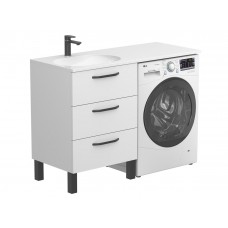 Тумба підлогова TESSA Біла для умивальника NEW YORK 1200 L