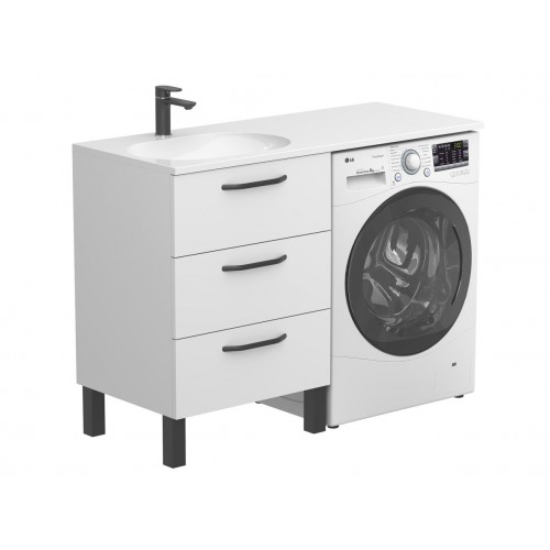 Тумба підлогова TESSA Біла для умивальника NEW YORK 1200 L