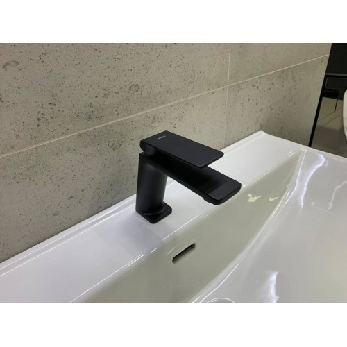Змішувач для раковини (умивальника) Corsan TRINO BLACK MATT чорний низький CMB7111BL