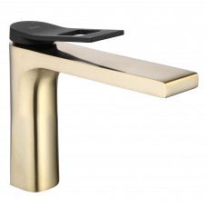 Змішувач для раковини (умивальника) REA SOUL BRUSHED GOLD низький REA-B9960
