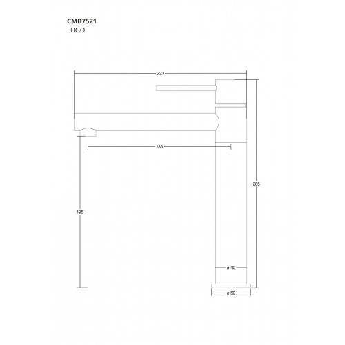 Змішувач для кухні Corsan LUGO CHROME хром з рухомим носиком CMB7521CH