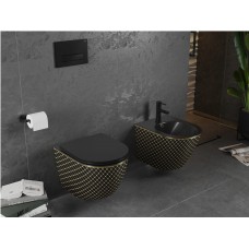 Підвісне біде MEXEN LENA BLACK MATT DIAMOND GOLD