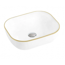 Умивальник (раковина) MEXEN MIRABEL WHITE/GOLD накладний