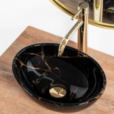 Умивальник (раковина) REA SOFIA MINI BLACK MARBLE SHINY накладний REA-U6963