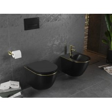 Підвісне біде MEXEN LENA BLACK MATT GOLD EDGE