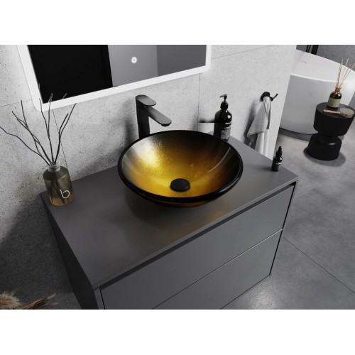 Умивальник (раковина) MEXEN MIRA DARK GOLD накладний