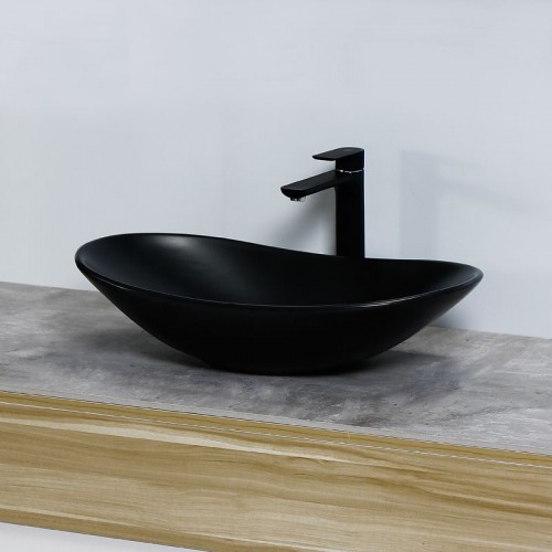Умивальник (раковина) REA ROYAL 60 BLACK MAT накладний чорний REA-U0442