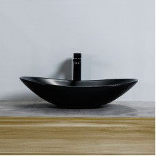 Умивальник (раковина) REA ROYAL 60 BLACK MAT накладний чорний REA-U0442