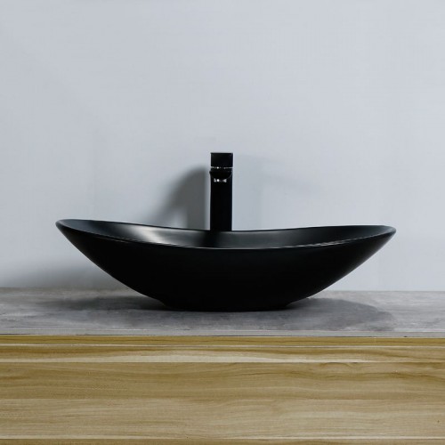 Умивальник (раковина) REA ROYAL 60 BLACK MAT накладний чорний REA-U0442