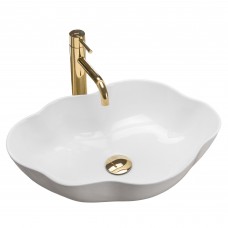 Умивальник (раковина) REA PEARL WHITE накладний білий REA-U0265