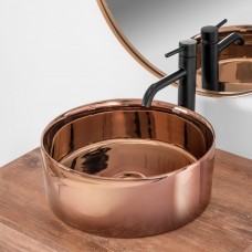 Умивальник (раковина) REA IDA ROSE GOLD накладний золото рожеве REA-U7401