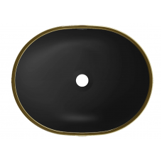Умивальник (раковина) MEXEN VIKI 48 BLACK GOLD EDGE накладний