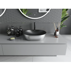 Умивальник (раковина) MEXEN VIKI 48 BLACK SILVER накладний