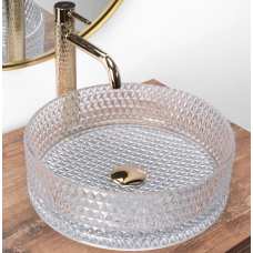 Умивальник (раковина) REA CRISTAL TRANSPARENT накладний REA-U9670