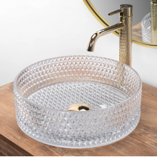 Умивальник (раковина) REA CRISTAL TRANSPARENT накладний REA-U9670