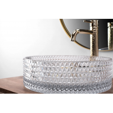 Умивальник (раковина) REA CRISTAL TRANSPARENT накладний REA-U9670