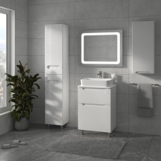 Тумба "ЭРА" 60 белая с ТОП панелью и умыв. "RAPID 50x35"