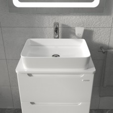 Тумба "ЭРА AIR" 60 белая с ТОП панелью и умыв. "RAPID 50x35"