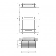 Полиця для ванної кімнати Kroner KRM Rizze - ACC330-3