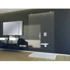 Кабіна walk in AVEO DUE 120x195 скло прозоре, тримачі хромовані 120 см