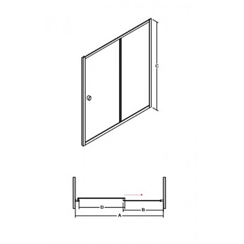 Шторка для ванни BESCO Duo Slide II 150x150